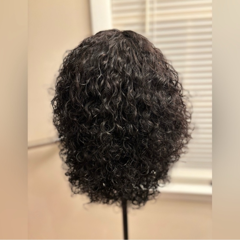 LUVME Black Curly Shaggy Wig - Picture 3 of 11